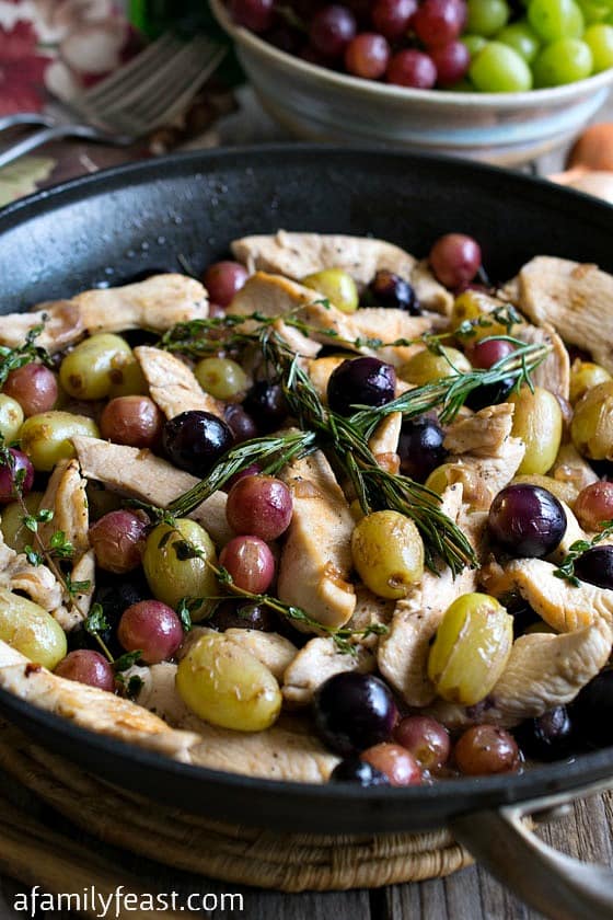 Quick Skillet Chicken with Grapes A Family Feast