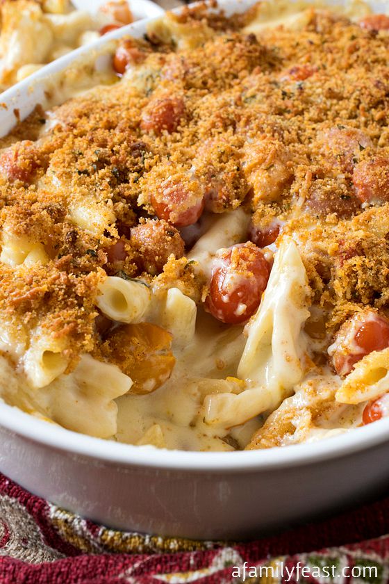 Macaroni and Cheese with Roasted Tomatoes A classic meal made even